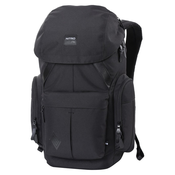 Rucsac Nitro Daypacker Two, 32L, negru, poliester reciclat, pentru bărbați