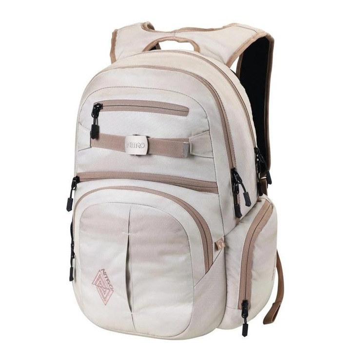 Rucsac Nitro Hero, negru, 17 inch, poliester reciclat, compartimente multiple