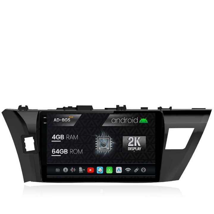 Navigatie Autodrop 2K Toyota Corolla (2012-2016), Android OS, S-Quadcore, 4GB RAM, 64GB ROM, 10.36 Inch - AD-BGS100042K, AD-BGRKIT058