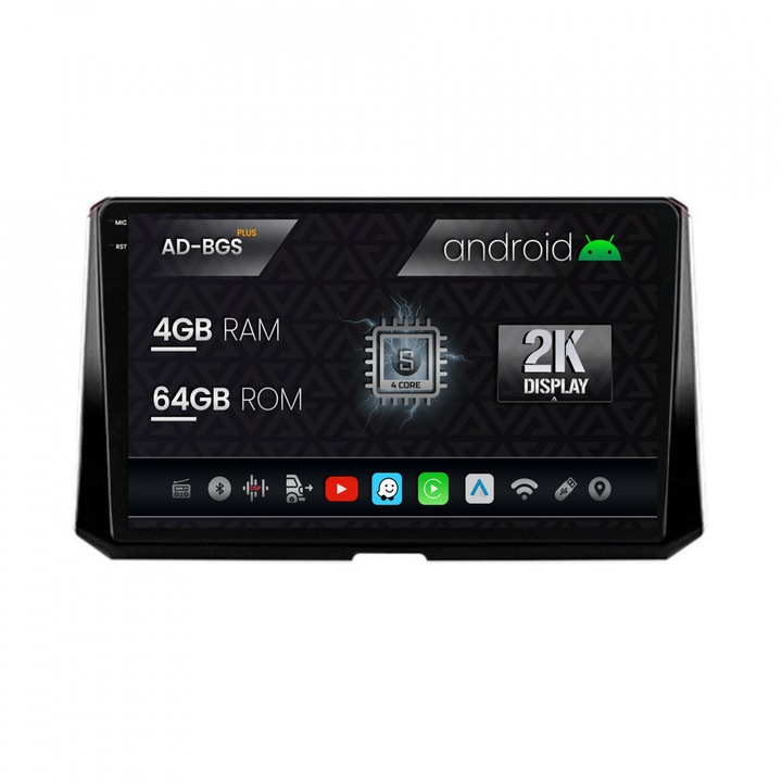 Navigatie Autodrop 2K Toyota Corolla (2019-2023), Android OS, S-Quadcore, 4GB RAM, 64GB ROM, 10.36 Inch - AD-BGS100042K, AD-BGRKIT059