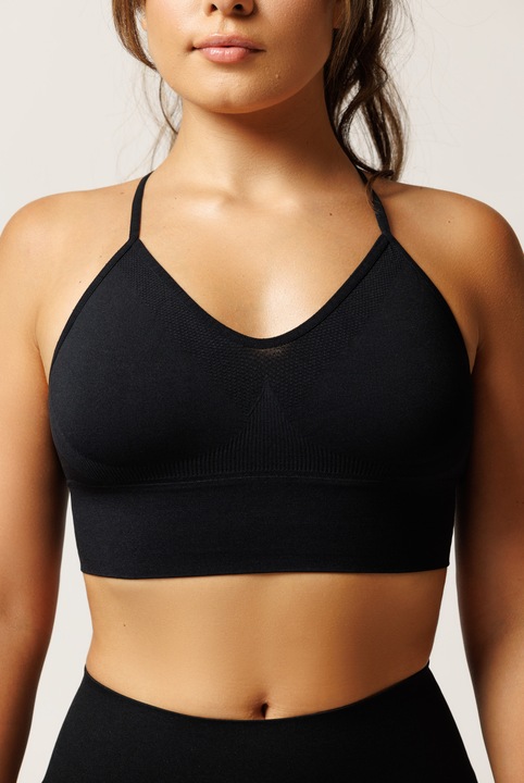 Bustiera din microfibra FLEX TOP, Baldini, Negru (nero, Negru si argintiu