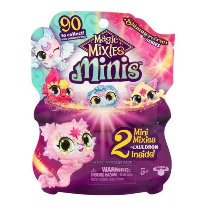 Păpuși de pluș, Magic Mixies, set dublu, 2 figurine surpriză, culori vii