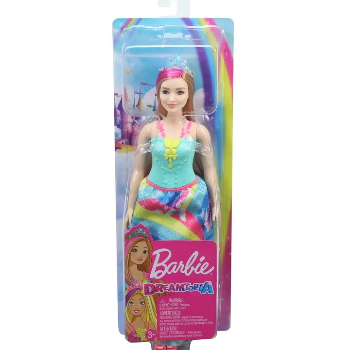 Barbie Dreamtopia hercegnő baba kék koronával