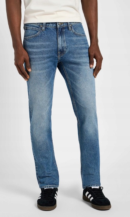 Blugi barbatesti Lee Luke Northbound, bumbac/lyocell/elastan, albastru