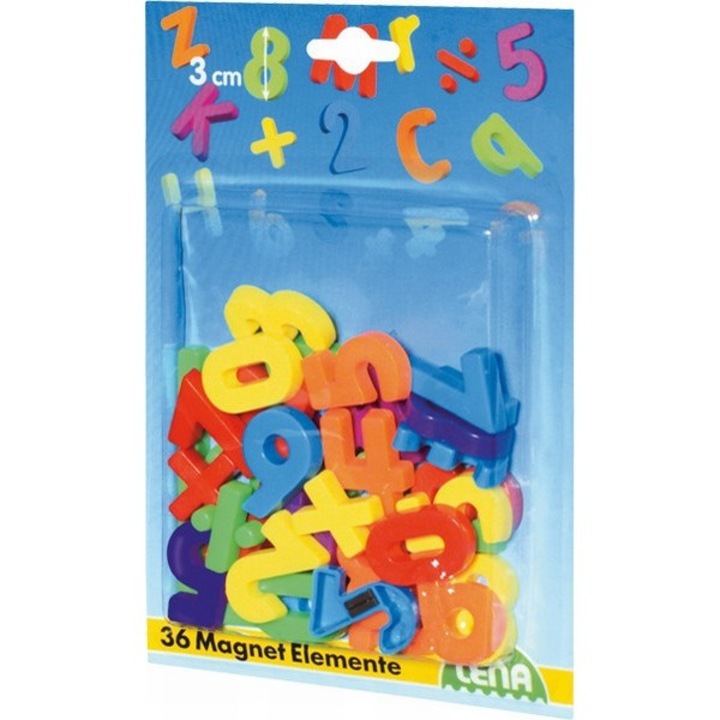 LENA: Litere mari magnetice set 36 de piese