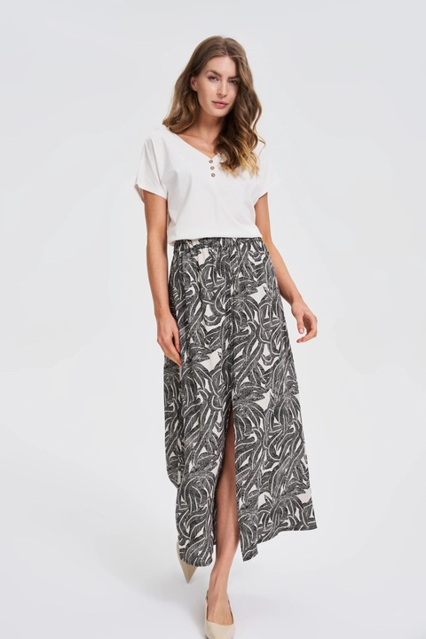 Fustă lungă evazată MOODO, Negru