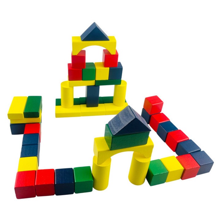 Blocuri de lemn pentru constructie, 50 bucati