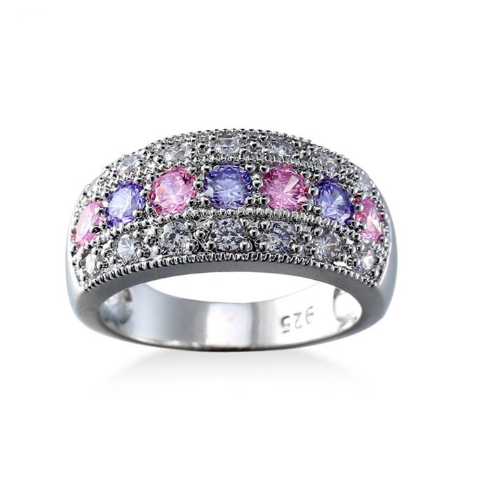 Inel dama cu pietre Topaz, placat cu argint 925, marca Trendy Secret, marimea 9