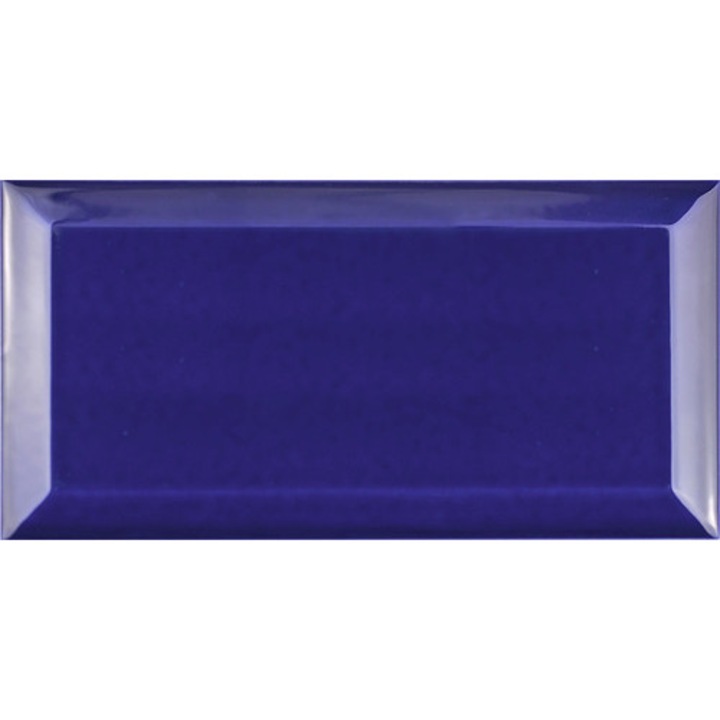 Gresie de perete Metro, albastru inchis lucios, 10x20cm