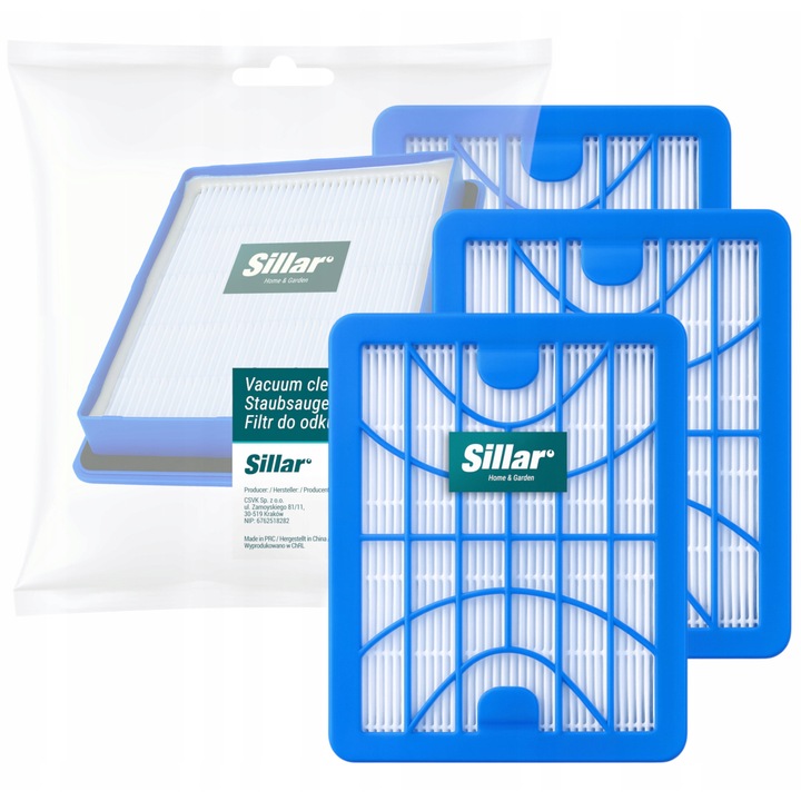 Set 3 filtre pentru aspiratoare, compatibil cu Zelmer Syrius Jupiter Cobra Oddyssey, inlocuire ZVCA040S, 2000.0050, 00632560, ZVCA050A