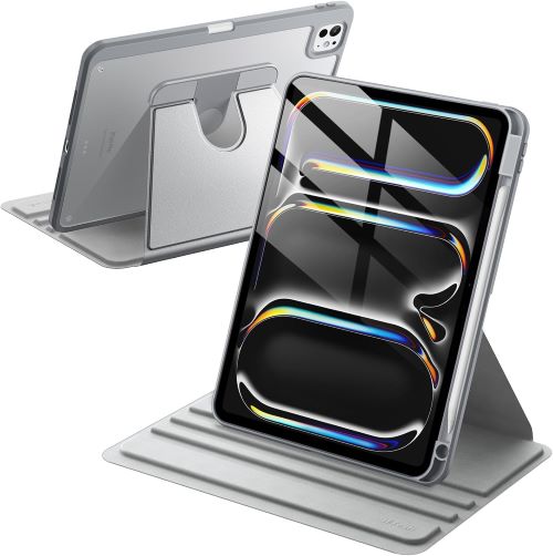 Husa 360 Smart Cover compatibila cu iPad Air M4 13" 2026, Gri