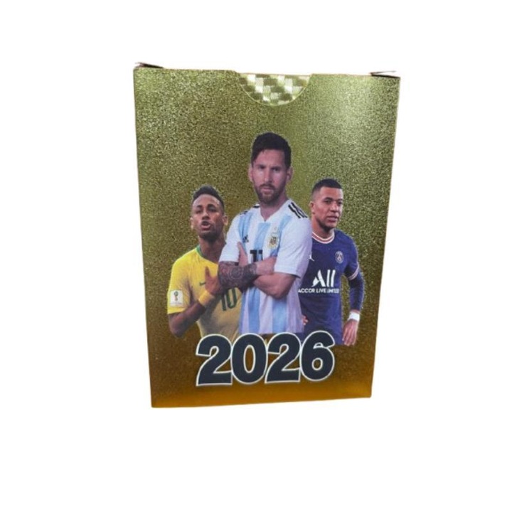 Set 55 Cartonase Fotbal, cei mai buni fotbalisti 2026, auriu, 4 ani+