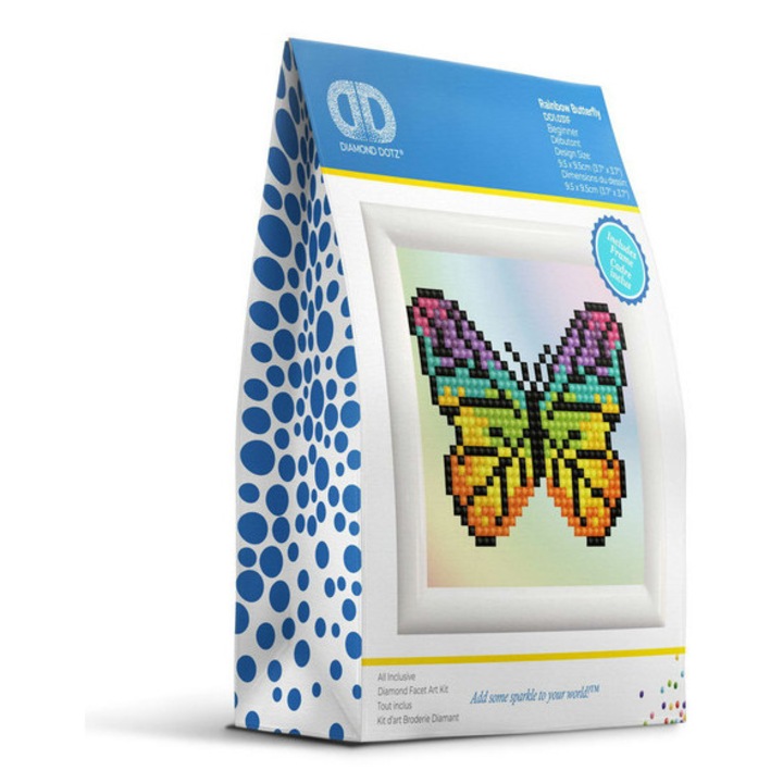 Set de craft Diamond Dotz DD1 Fluture, mozaic, multicolor, 14+
