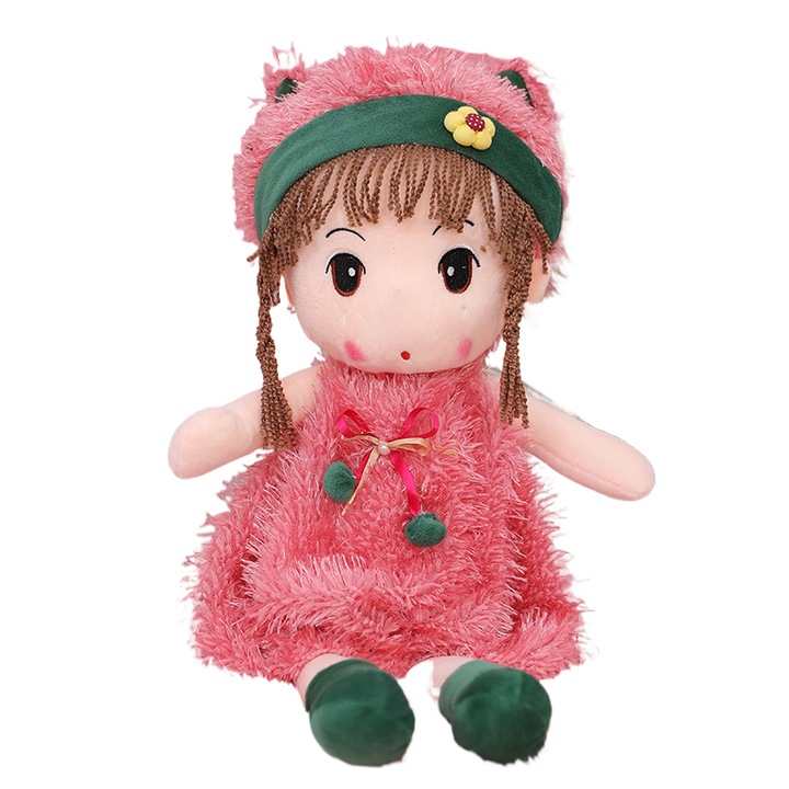 Papusa din plus, JALWO, Confort moale, maini netede, papusi linistitoare, 45cm, rosu