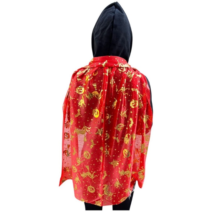 Piros Halloween köpeny boszorkány mintával, 80 cm – FABRILUX®