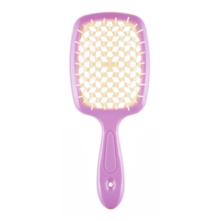 Perie color patrata Oranjollie anti-rupere si anti-electrizare X18