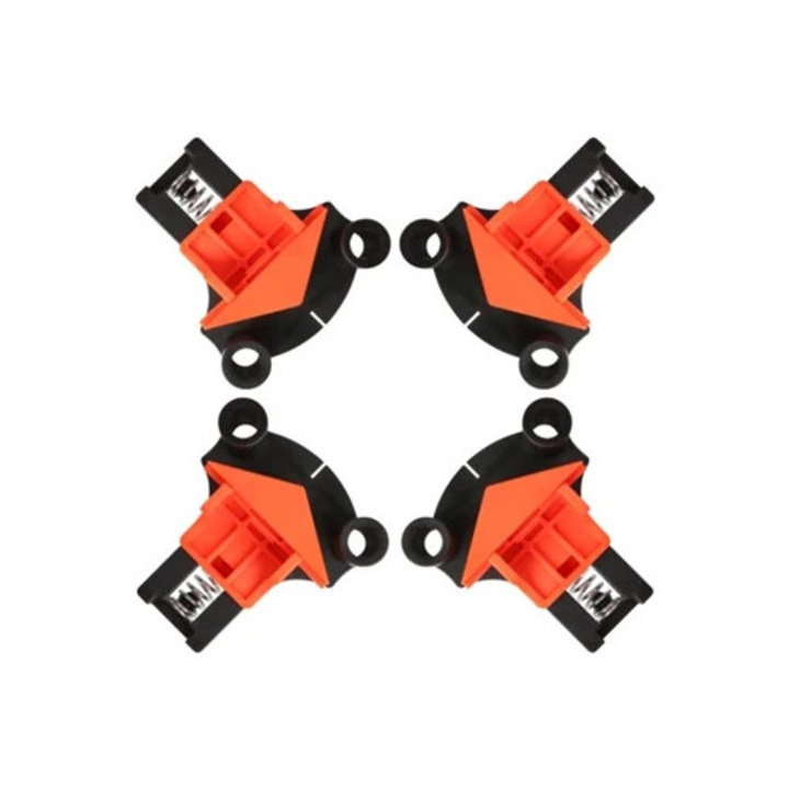 Clema de colt pentru tamplarie, ajustabila 60/90/120 grade, operare cu o singura mana, design ergonomic