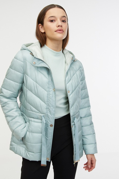 Orsay, Jacheta parka cu gluga, Albastru aquamarin, 34