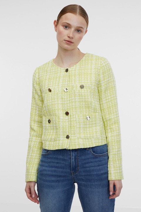 orsay, Sacou din tuid cu buzunare aplicate, Galben deschis