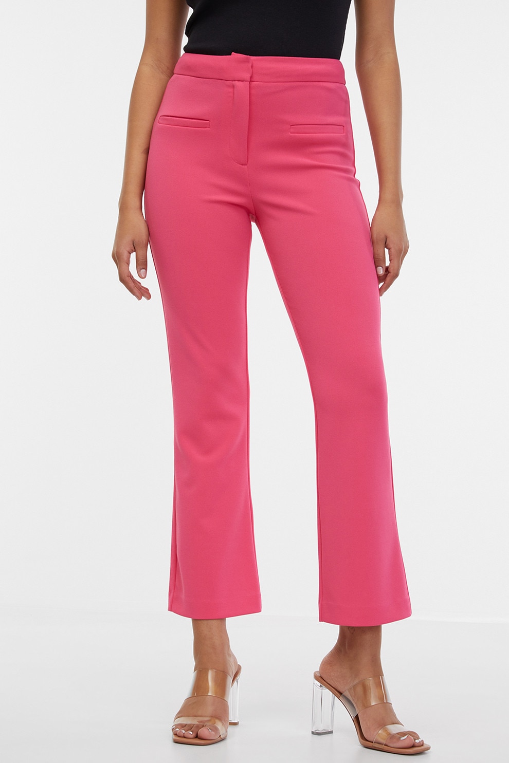 Orsay, Pantaloni cu croiala kick flared, Roz aprins, 42