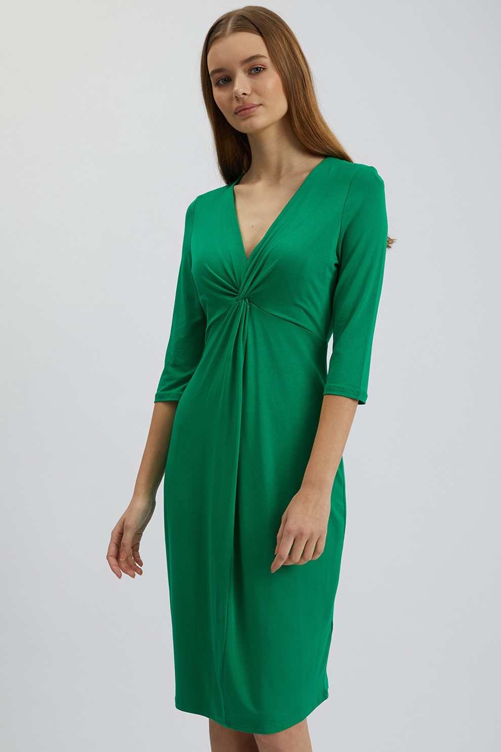 orsay, Rochie midi cu model petrecut, Verde, S