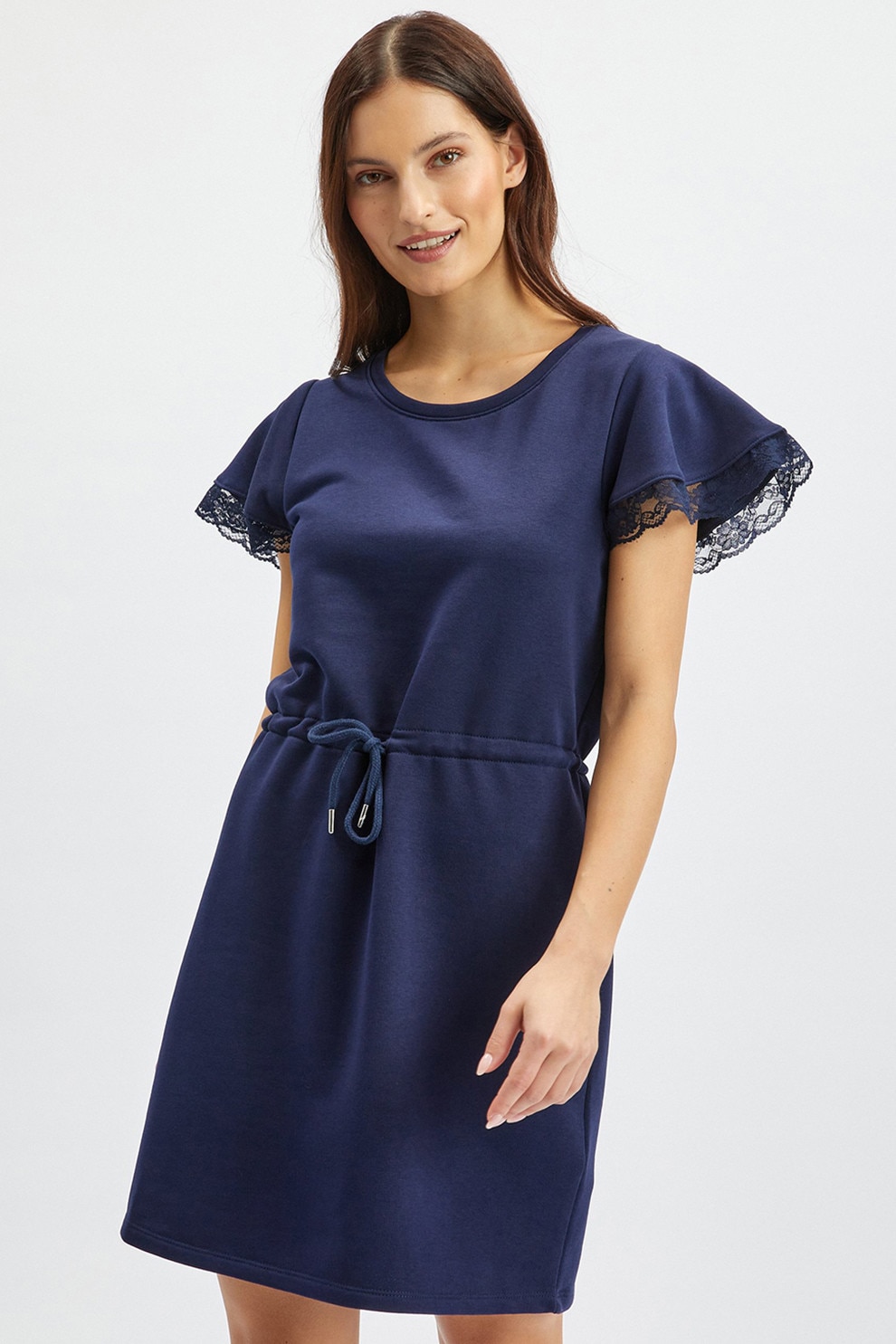 orsay, Rochie uni cu maneci scurte, Bleumarin, L