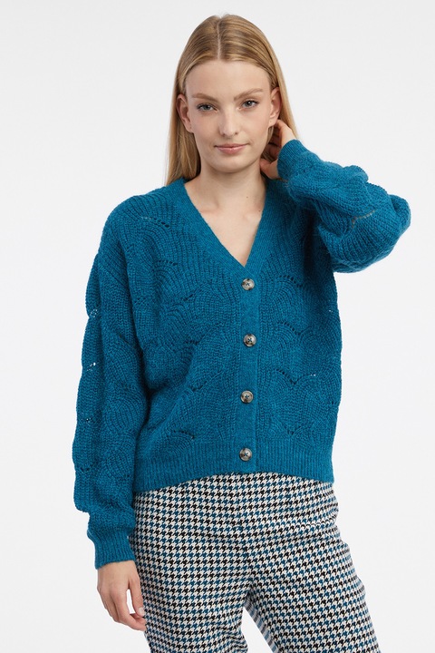 Orsay, Cardigan lejer cu nasturi, Albastru petrol