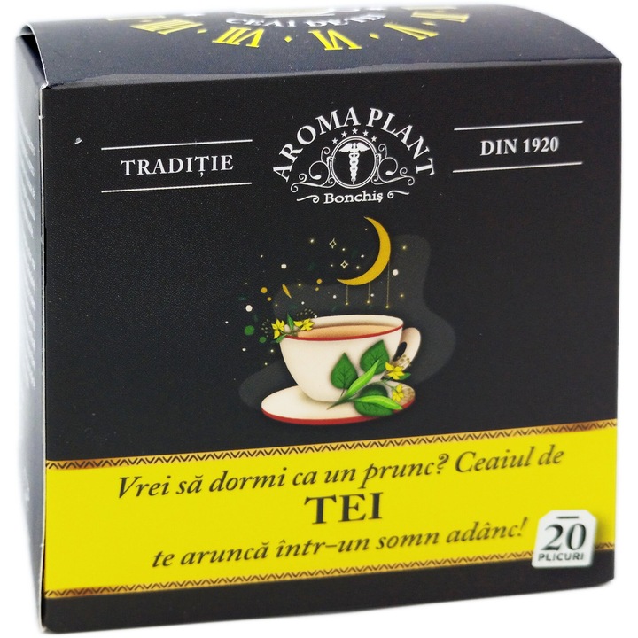 Ceai de Tei (Tilia tomentosa), 100% natural fara aditivi sau pesticide, plic dublu, 20doze, Fitoterapeut Bonchis