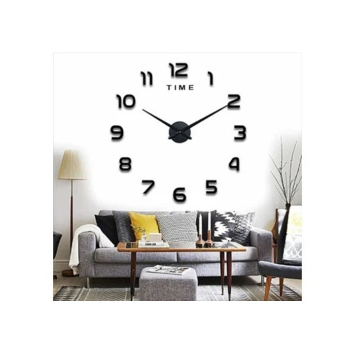 Dekoratív falióra, 3D hatású, vízálló, többszínű, barkács