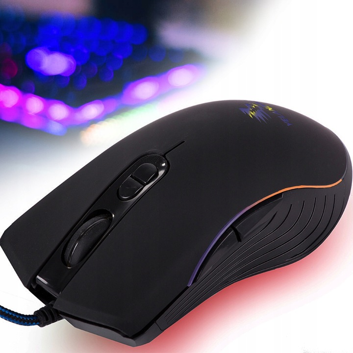 Mouse RGB profesional cu senzor optic precis ideal pentru jocuri si birou