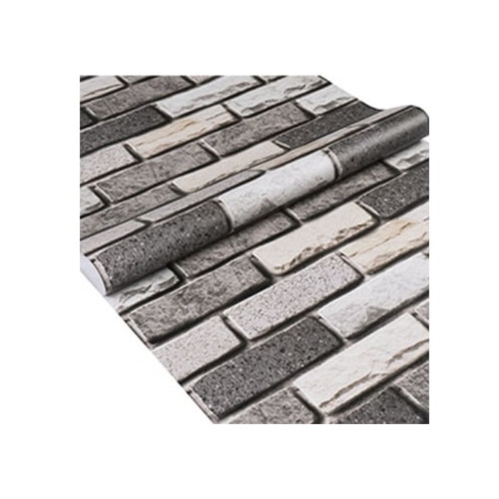 Самозалепващ се тапет с тухлена текстура за камина или кухненски гръб