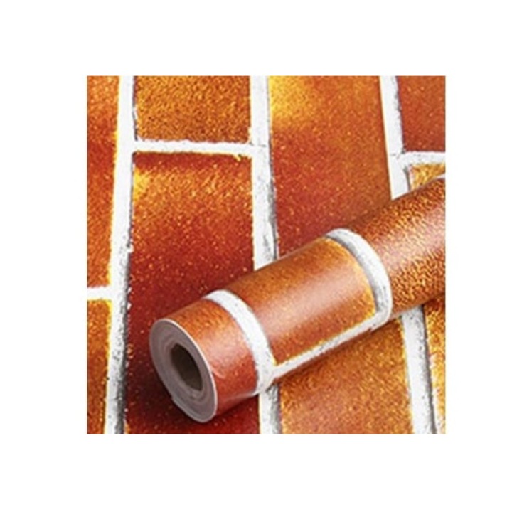 3D тухлена тапетна самозалепваща се контактна хартия с тухлена текстура