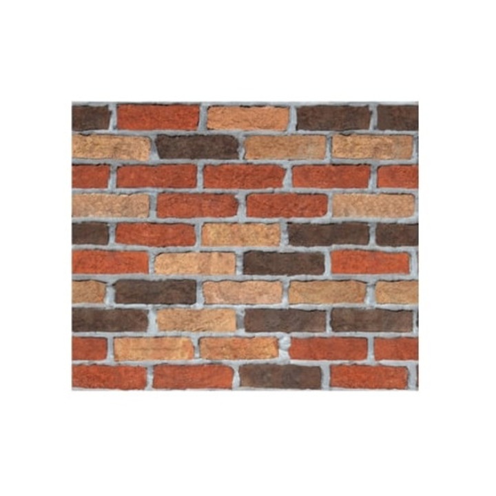 Самозалепващ се тапет с тухлена текстура и смесени цветове за декорация на хол