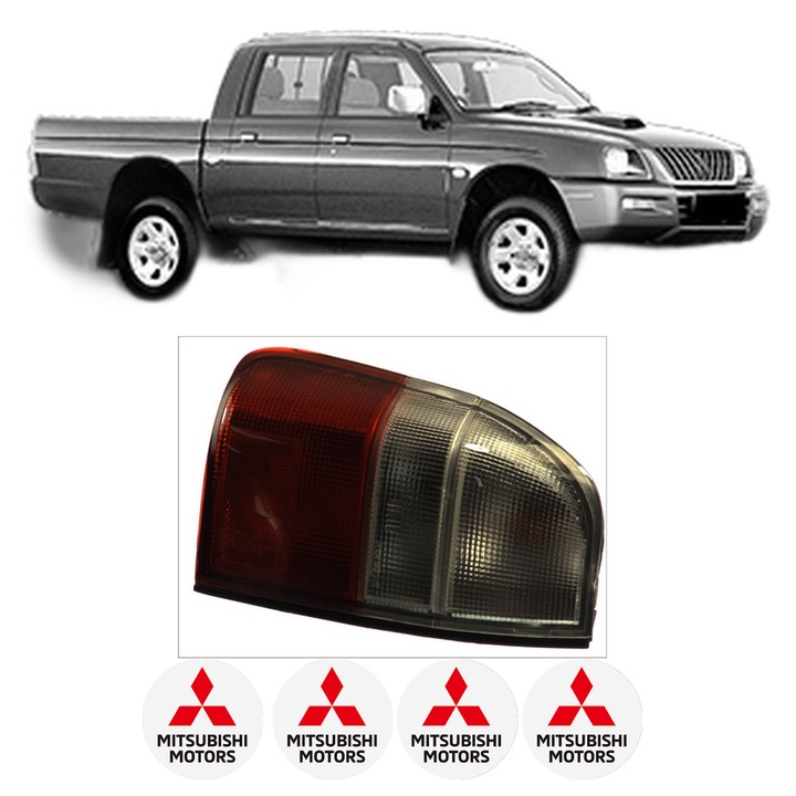 Lampa Stop Spate Stanga MITSUBISHI L200 (K7_T, K6_T, K5_T) din 1996-2007, Auto, DEPO, 4x Stickere auto cu MITSUBISHI