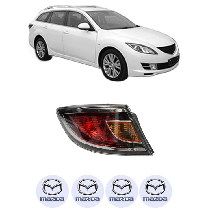 Lampa Stop Spate Stanga MAZDA 6 Estate (GH) din 2007-2013, Auto, DEPO, 4x Stickere auto cu MAZDA