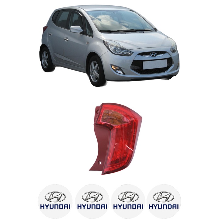 Lampa Stop Spate Dreapta HYUNDAI ix20 (JC) din 2010-2019, Auto, DEPO, 4x Stickere auto cu HYUNDAI