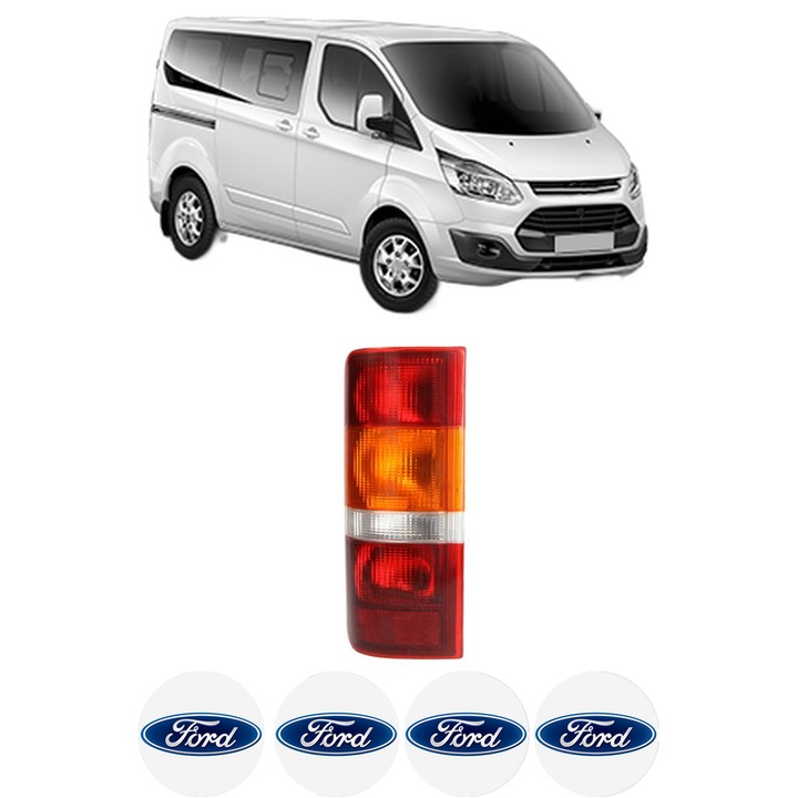 Lampa Stop Spate Stanga FORD TRANSIT TOURNEO Bus din 1994-2014, Auto, DEPO, 4x Stickere auto cu FORD