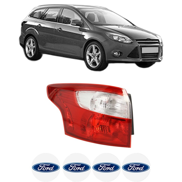 Lampa Stop Spate Stanga FORD FOCUS III Turnier din 2010-2020, Auto, DEPO, 4x Stickere auto cu FORD
