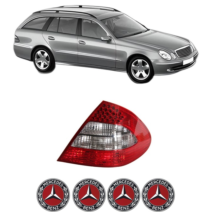 Lampa Stop Spate Dreapta MERCEDES-BENZ E-CLASS T-Model (S211) din 2003-2009, Auto, DEPO, 4x Stickere auto cu MERCEDES-BENZ