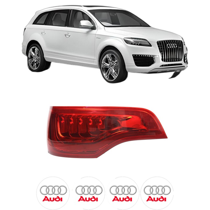 Lampa Stop Spate Stanga AUDI Q7 Van (4LB) din 2007-2015, Auto, DEPO, 4x Stickere auto cu AUDI