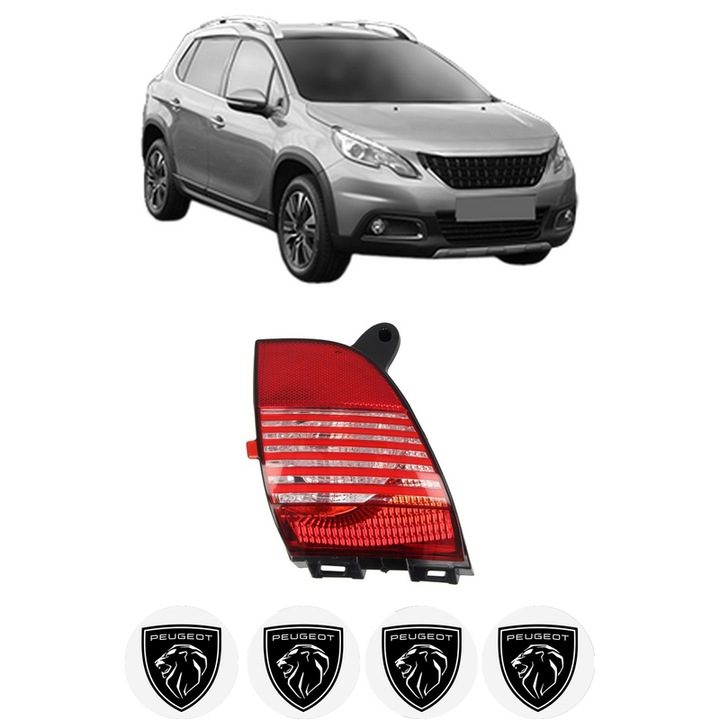 Lampa Stop Spate Dreapta PEUGEOT 2008 I Van (CU_) din 2018-2019, Auto, DEPO, 4x Stickere auto cu PEUGEOT