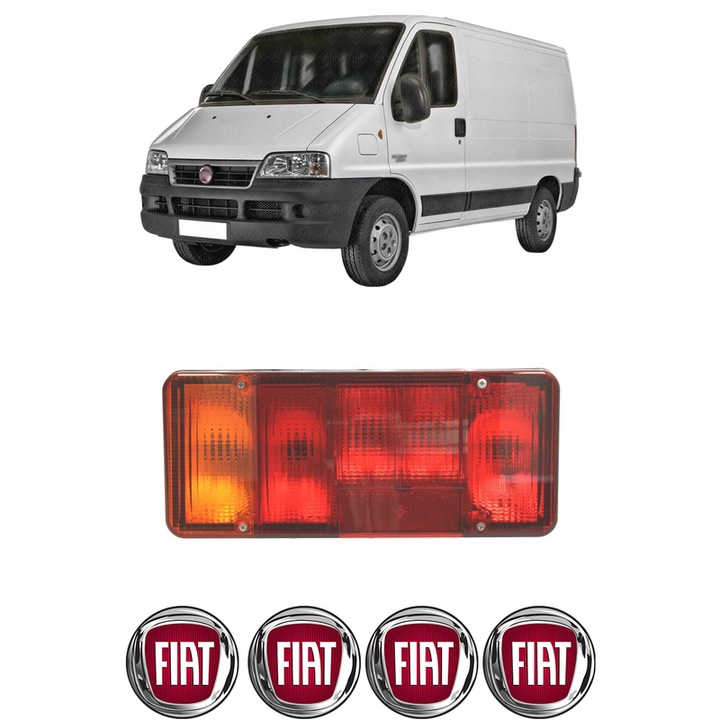 Lampa Stop Spate Stanga FIAT DUCATO Bus (244_) din 2001-2017, Auto, DEPO, 4x Stickere auto cu FIAT