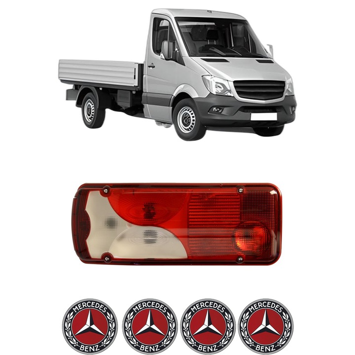 Lampa Stop Spate Stanga MERCEDES-BENZ SPRINTER 3-t Platform/Chassis (B906) din 2006-2018, Auto, TYC, 4x Stickere auto cu MERCEDES-BENZ