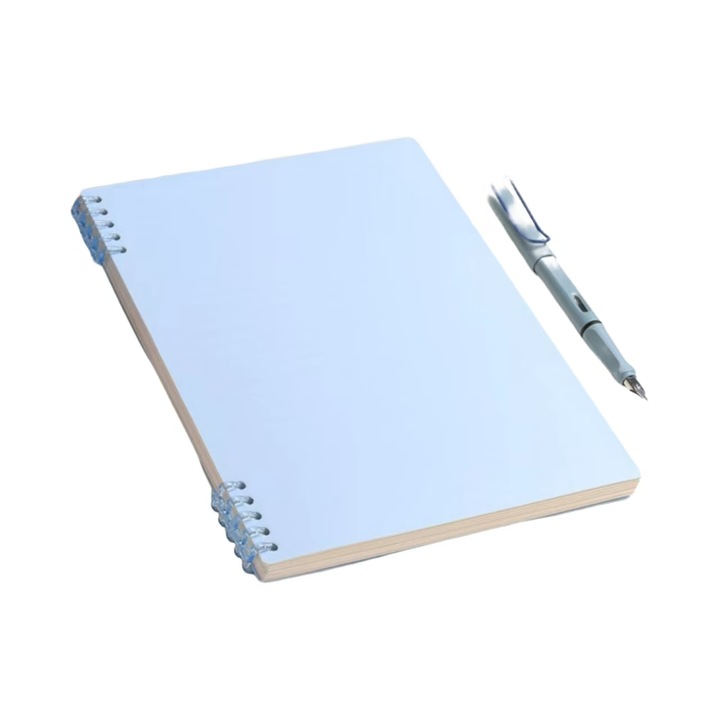 Caiet cu spirala detasabila, pagini interioare liniate, coperta impermeabila
