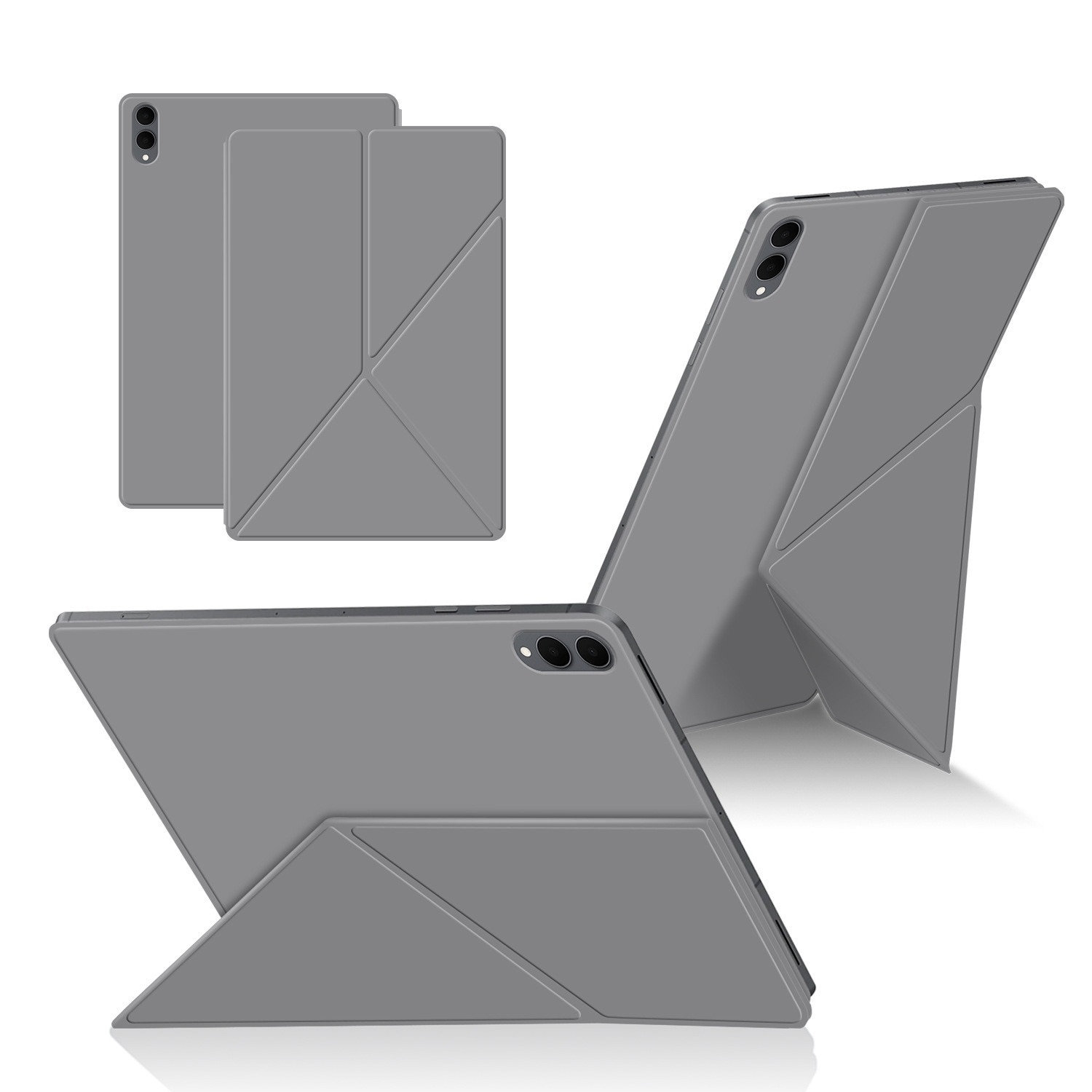 Husa de protectie Samsung pentru Galaxy Tab S11 Ultra Book Cover, Suport multiunghiular, Gri
