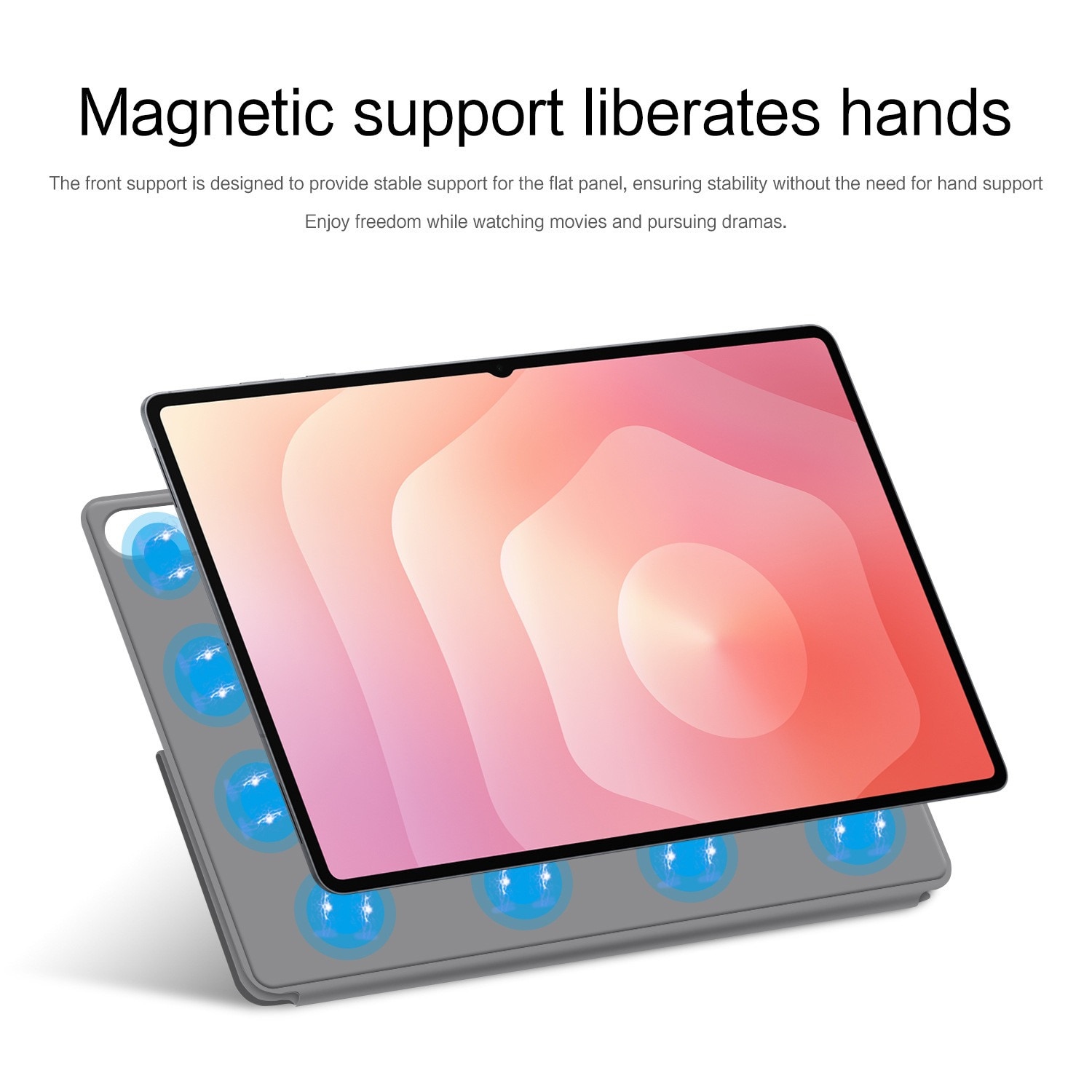 Husa de protectie Samsung pentru Galaxy Tab S11 Ultra Book Cover, Suport multiunghiular, Gri