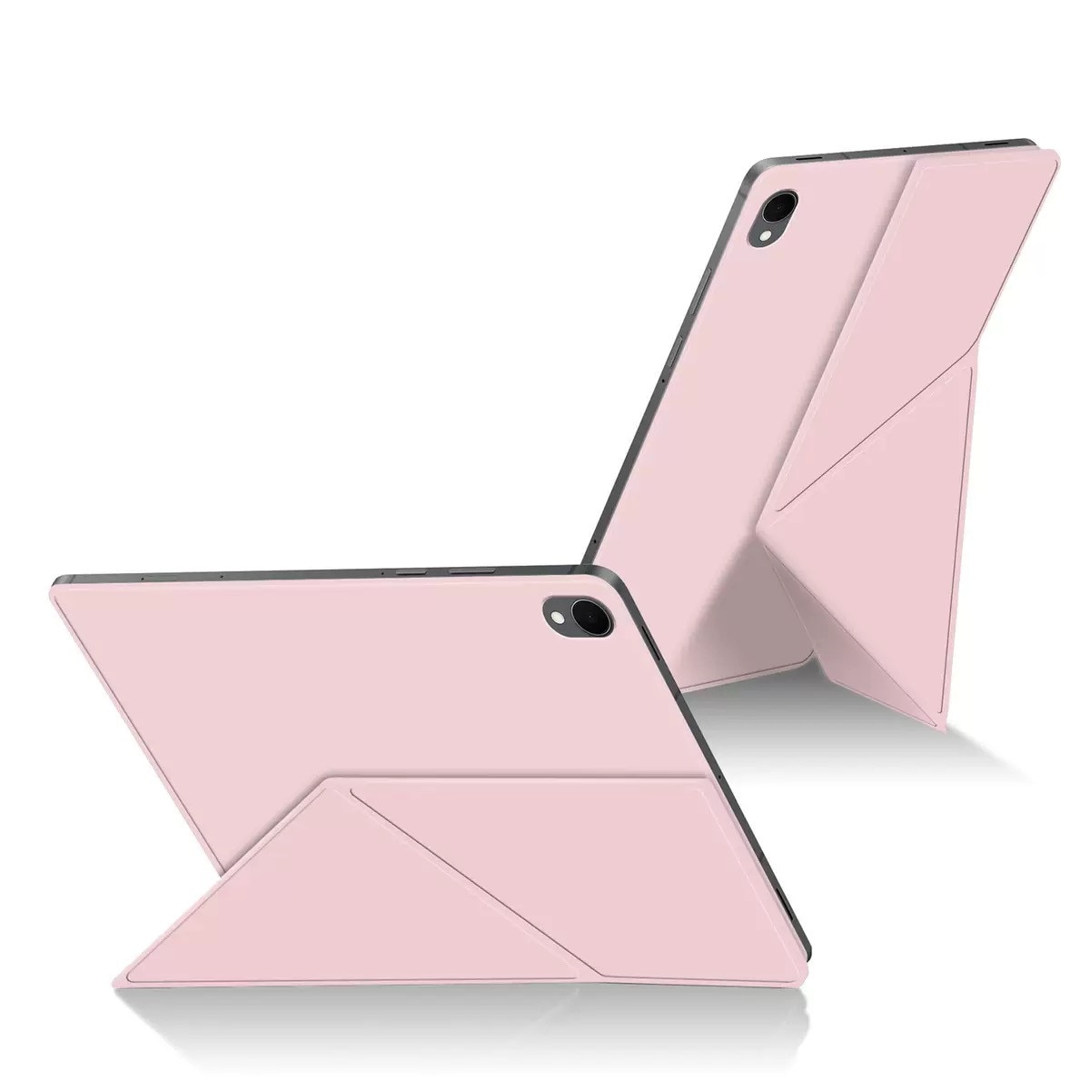 Husa de protectie compatibil cu Samsung pentru Galaxy Tab S11 Ultra Book Cover, Suport unghiular multi, Roz