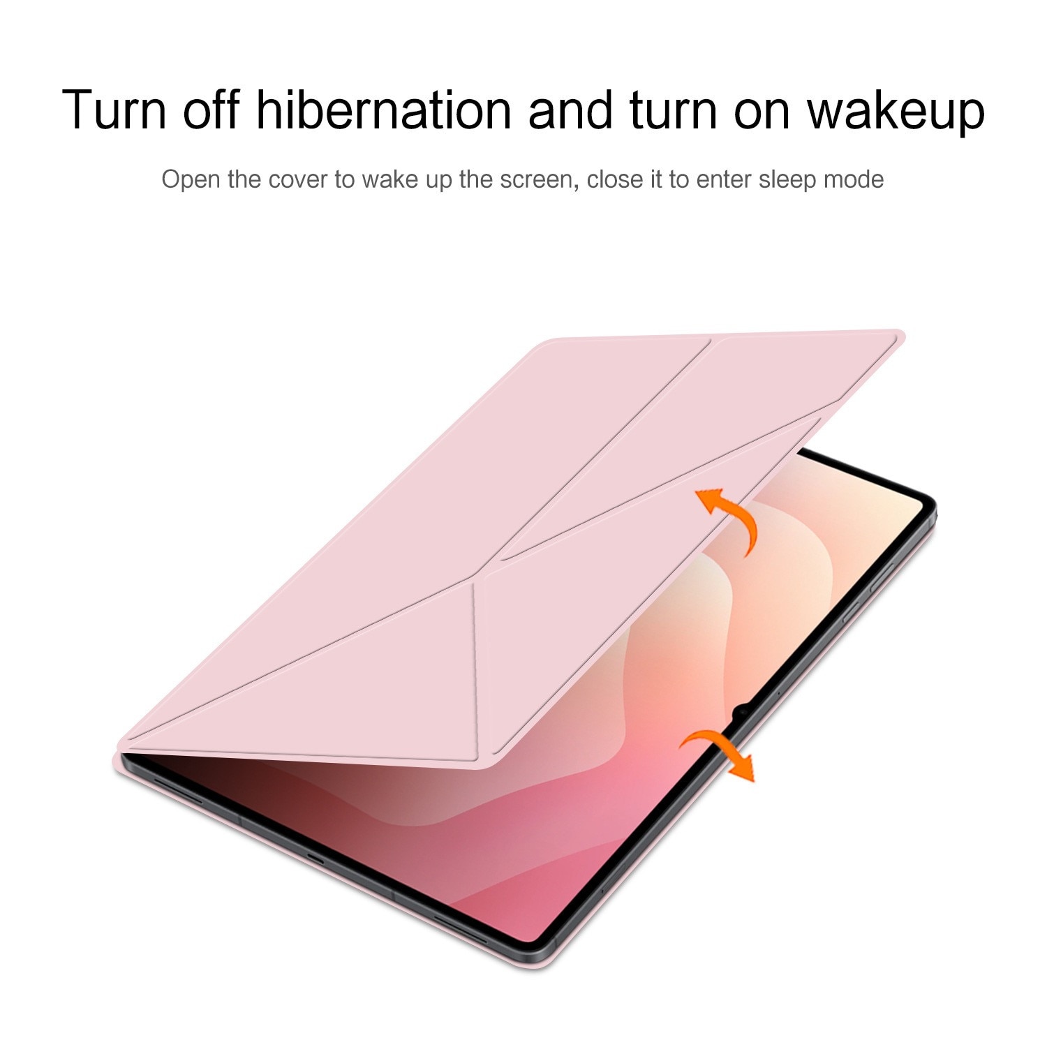 Husa de protectie compatibil cu Samsung pentru Galaxy Tab S11 Ultra Book Cover, Suport unghiular multi, Roz