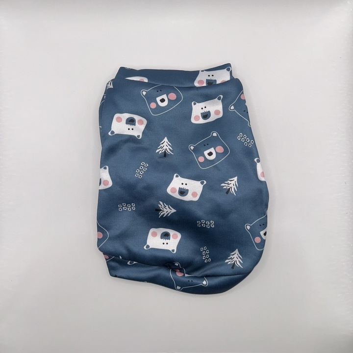 Jucarie de plus Bonnie, Mplouzaki, albastru, cu ursuleti si copaci, medie