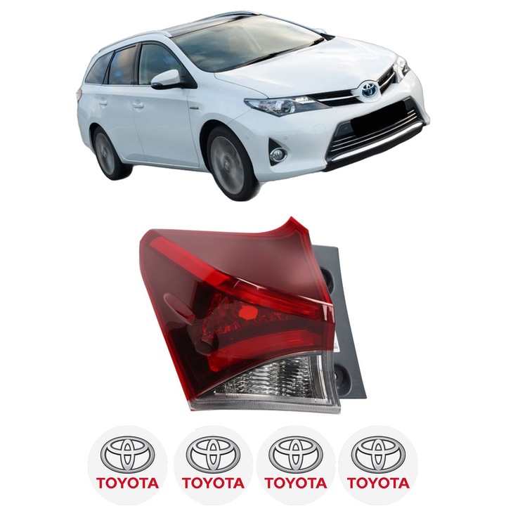 Lampa Stop Spate Stanga TOYOTA AURIS Estate (_E18_) din 2013-2018, Auto, TYC, 4x Stickere auto cu TOYOTA